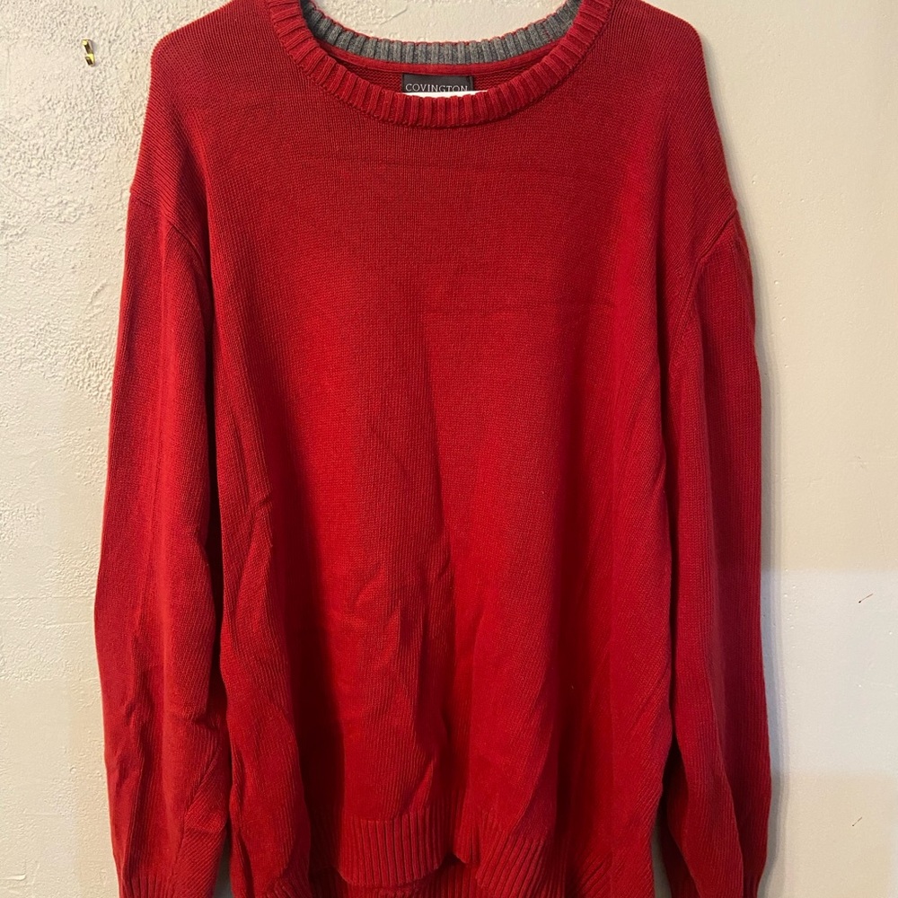 Covington Men's Vibrant Red Crewneck Sweater